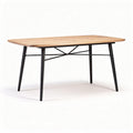 Tavolo da pranzo in legno di pino e metallo nero 160 x 80 x 75cm